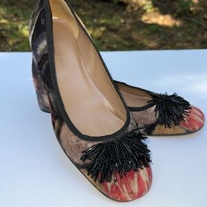 Sesto Meucci Italy Floral Black Velvet women’s Size 8 1/2
